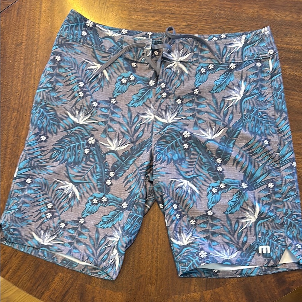Men's Blue Floral Swim Shorts